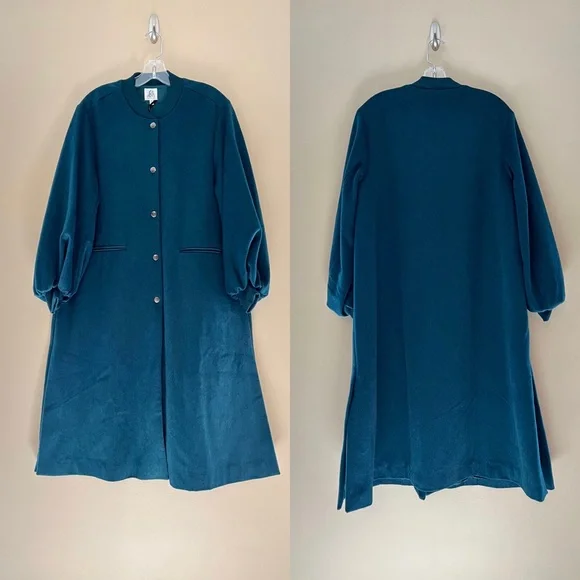 NWT Anthropologie dRa Cozy Wool Blend Puff-sleeved Coat - Picture 10 of 15